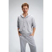 Erkek Timeless Bang Oversize Gri Sweatshirt