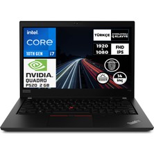 Lenovo Mws G1 Thinkpad P14S I7-10610U 24GB 4tb SSD 2 GB Nvidia P520 14" W10P Istasyon 20S40045TX 006