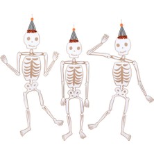 Meri Meri -  Halloween Jointed Skeletons - Halloween  Iskelet Asılan Süsler