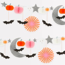 Meri Meri - Pastel Honeycomb Halloween Garland - Halloween Pastel Tonlar Asılan Süs