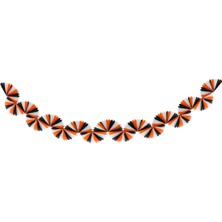 Meri Meri - Black & Orange Stripe Honeycomb Garland - Siyah & Turuncu Petekli Asılan Süs