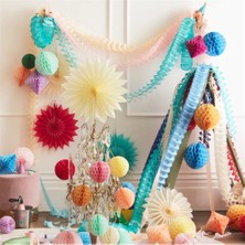 Meri Meri - 4 Bright Honeycomb Garlands - Parıltılı Petek Asılan Süsler - 4lü