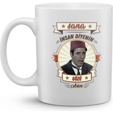 Rengine Shop Yeşil Çam Klasikleri Baskılı Kupa Bardak ‘’ Sana Insan Diyenin Gözü Çıksın ’’