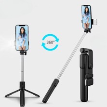 Feyzal Kendiliğinden LED Işıklı Kumandalı Uzayabilen Selfie Çubuğu,masa Üstü Tripod