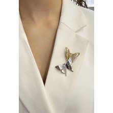 Çelik Kelebekler Broş (Ölçü:5cm)