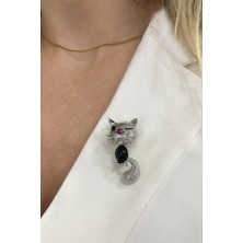Sevimli Kedi Broş (Ölçü:4cm)