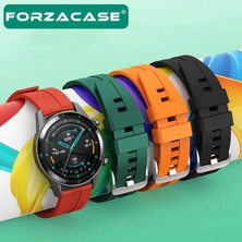 Forzacase Huawei Watch Gt 4 46MM Için Tokalı Çizgi Desen Silikon Kordon Kayış - FC369