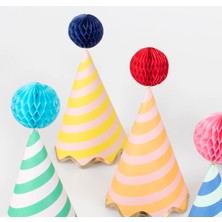 Meri Meri - Stripe Party Hats - Çizgili Parti Şapkaları (8'li)