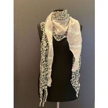 Gönülden Tasarım Leopar Desenli Tasarım Kadın Fular Şal 150X45 cm