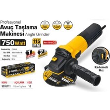 Sgs Avuç Taşlamalar Avuç Taşlama 750 Watt (115MM) Devir Ayarlı 700-1000 Watt 2 Yıl 115