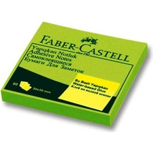 Faber-Castell Faber Castell Yapışkan Notluk 50X50 mm Fosforlu Yeşil