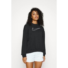 Nike Dri-Fit Get Fit Oversize Kesim Siyah Kadın Sweatshrit