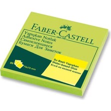 Faber-Castell Faber Castell Yapışkan Notluk 75X75MM Fosforlu Yeşil