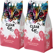 Clearcat Blanco Bebek Pudralı Kokulu Topaklanan Bentonit Kedi Kumu 10LT x 2 Adet