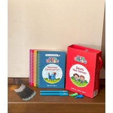 Edubloom Türkçe Sihirli Yazı Defter Seti - 5 Defter 2 Kalem 20 Kartuş Taşıma Çantası