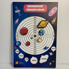 İhvan Online Ahşap Gezegenleri Öğreniyorum Puzzle - Gezegen Yapboz - Eğitici Oyuncak - 4 Yaş ve Üzeri Eğitime Yardımcı Oyuncak