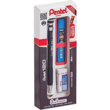 Pentel Uçlu Kalem + Silgi + Min 3'lü Set 0.7 mm A317-3AS