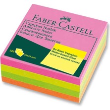 Faber-Castell Faber Castell Renkli Küp Yapışkan Notluk 75X75 mm