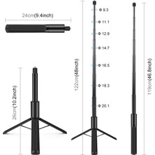 Insta360 X4 X3 Uyumlu Tripotlu 119CM Görünmez SElfi Çubuğu