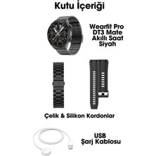 Wearfit Pro Dt3 Mate Akıllı Saat 37MM Yuvarlak 1.5 Inç Amoled Ekran Akıllı Kol Saati