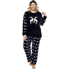 Büyük Beden Kadın Polar Peluş Pijama Takımı