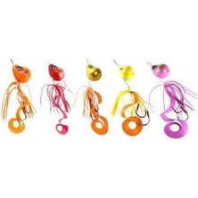 Fujin Rock'n Rubber 60GR Tai Rubber Set 10 Orange Glow 3D Eye