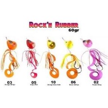Fujin Rock'n Rubber 60GR Tai Rubber Set 10 Orange Glow 3D Eye