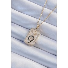 Clariss 316L Çelik Zincir Altın Renk Zirkon Taşlı Minimal Papatya Figürlü Tarot Kolye