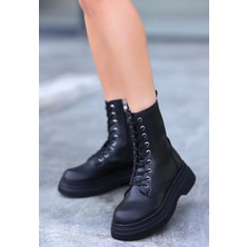 Kazax Roxan Siyah Cilt Bağcıklı Bot
