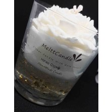 Meltt Candle Gold Detaylı Şakayık Tasarım Jel Mum