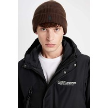 DeFacto Erkek Etiket Baskılı İçi Polarlı Bere C7140AX24WN