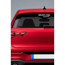 Artikel Beyaz Sıkıntı Yok Iyiyim Araç Sticker 21X29 Cm, Oto Sticker, Araba Sticker