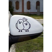 Artikel Aşık Kuşlar Araç Sticker 21X29 Cm, Oto Sticker, Araba Sticker