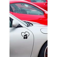 Artikel Aşık Kediler Araç Sticker 21X29 Cm, Oto Sticker, Araba Sticker