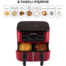 Karaca Air Pro Cook Duo Superfresh Kırmızısı 4+4 Litre 8 Kişilik