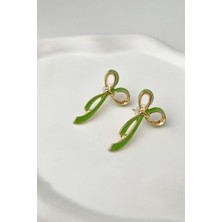 Modex Mineli Metal Fiyonk Küpe (Ölçü:2cm*4 Cm)