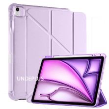 MobaxAksesuar Apple iPad Air 13INÇ M2 2024 Kılıf Kalem Bölmeli Trifolding Case A2898 A2899 A2900