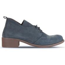 Bueno Shoes Lacivert Nubuk Kadın Topuklu Bot 01WD1804 01WD1804