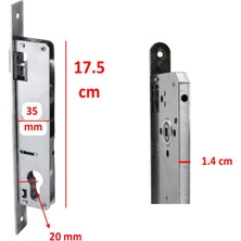 Badem10 Makaralı Dar Kilit Kapı Pvc Ahşap Kapı Gömme Kilit Gövde Kilidi Gövdesi Silindirli Yale 20 mm