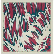 Bursa İpek Petrol Yeşil Nilsu Desen Twill Ipek Eşarp