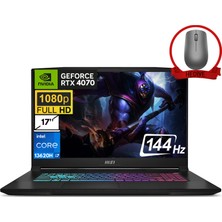 Msı Katana 17 Intel Core I7 13620H 64GB 4tb SSD RTX4070/8GB Freedos 17.3" Fhd 144Hz Taşınabilir Bilgisayar B13VGK-1040XTR-A28