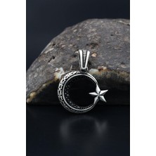 Prestige Gümüş Kolye Ucu 925 Ayar Gümüş Ay Yıldızlı (Ayyıldızlı) Kral Zincir Desenli 901179
