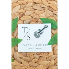 Tasarım Sentezi Rozet Metal Broş Yaka Okul Çantası Kıyafet Şapka Aksesuar Gitar Çiçekli Müzik Rosette