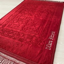Kişiye Özel Isimli Seccade Peluş Kaydırmaz Kalın Seccade 80X120