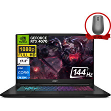 Msı Katana 17 Intel Core I7-13620H 24GB 2tb SSD RTX4070/8GB 17.3'' 144Hz W11H Full Hd Taşınabilir Bilgisayar B13VGK-1030XTR-A43 & Anzar Mouse