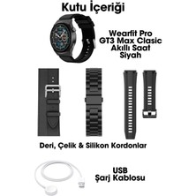 Wearfit Pro Gt3 Max Clasic Akıllı Saat Yuvarlak Model 1.5 Inç 37MM Amoled Ekran Akıllı Kol Saati