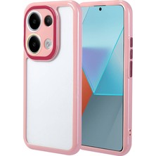 kilifone - Xiaomi Redmi Note 13 Pro 4G - Kılıf Kamera Korumalı Renkli Kenar ve Çerçeve Tasarımlı Vitamin Kapak - Mürdüm - T32448