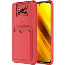 Kilifone - Xiaomi Poco X3 / Poco X3 Nfc / Poco X3 Pro - Kılıf ​slayt Sürgülü Kart Bölmeli Kartix Kapak