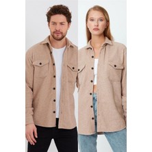 Gri Çift Cep Kapaklı Oduncu Gömlek