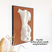 Parabolik Kadın Sırt Gövdesi Yatak Odası Dekoru | Ahşap Tasarım Sanatı, Turuncu